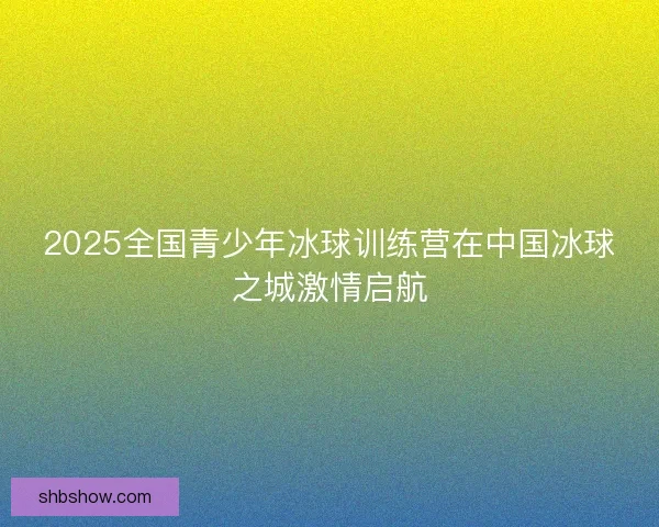 2025全国青少年冰球训练营在中国冰球之城激情启航