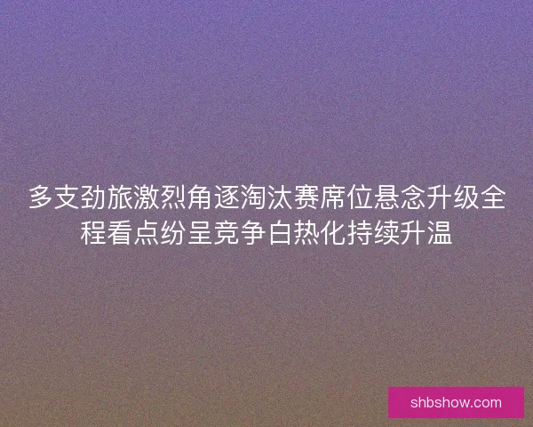 多支劲旅激烈角逐淘汰赛席位悬念升级全程看点纷呈竞争白热化持续升温