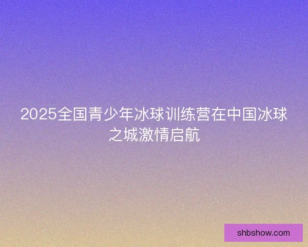 2025全国青少年冰球训练营在中国冰球之城激情启航